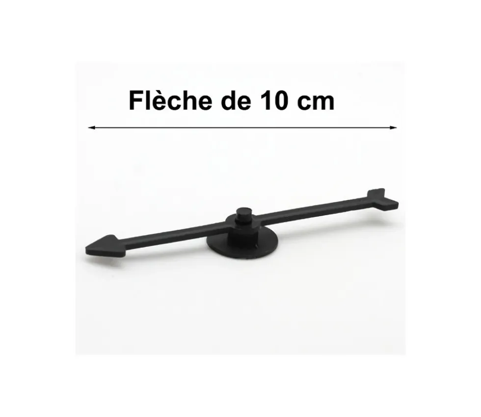 Flèche 100 mm noire (10 cm) pour créer un jeu avec une roue