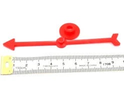 Flèche 100 mm rouge (10 cm) pour créer un jeu avec une roue