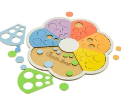 Fleur des ronds et couleurs - Jeu trieur en bois Montessori