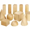 12 formes géométriques bois naturel - cube base 5 cm