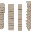40 Formes géométriques bois naturel 3 cm