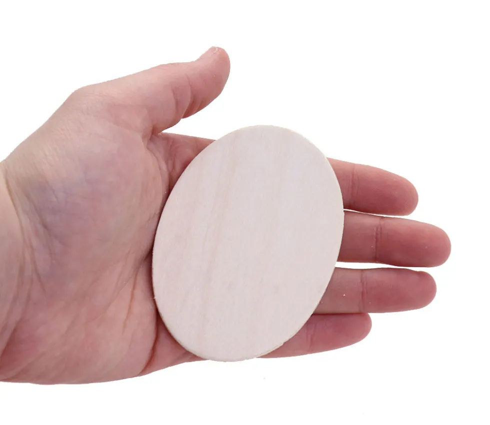 18 Formes géométriques bois naturel 7 cm