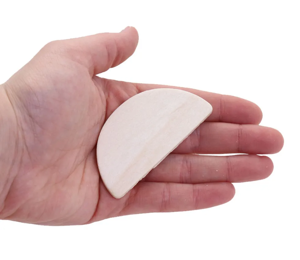 18 Formes géométriques bois naturel 7 cm