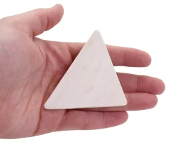 18 Formes géométriques bois naturel 7 cm