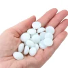 20 galets gems blancs 15/19 mm - mini pierres plates