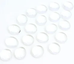 20 galets gems transparents 15/19 mm - mini pierres plates