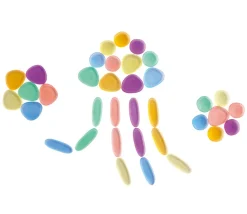 36 galets translucides couleurs pastel 5 cm
