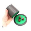 Gobelet avec couvercle 8 x 7.5 cm plastique intérieur feutrine