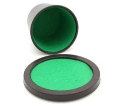 Gobelet avec couvercle 8 x 7.5 cm plastique intérieur feutrine