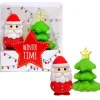2 gommes Père-Noël / Sapin