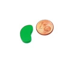 Graine haricot en bois verte de 17.5 x 11 x 4 mm