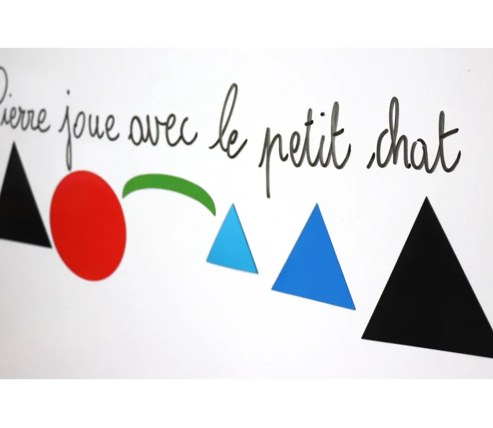 Grammaire 2 Montessori 50 symboles magnétiques (10 formes)