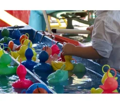 Grand Canard 15 cm rose pour jeu de pêche bec fermé - à l'unité