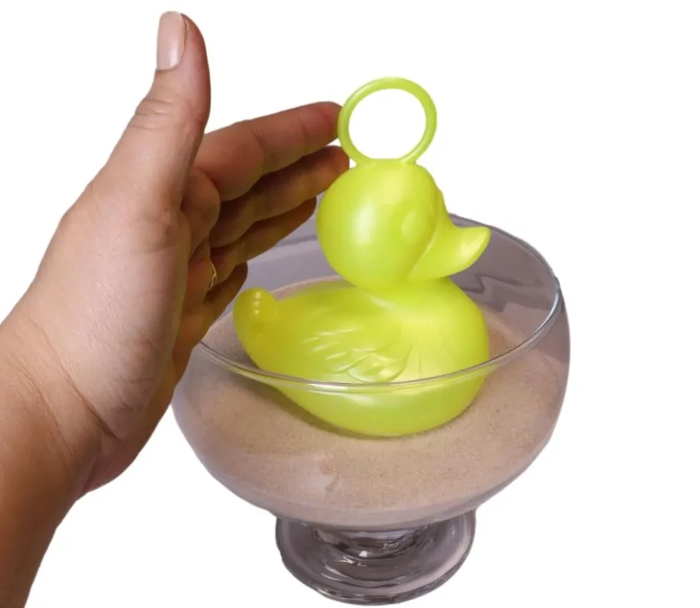 Grand Canard jaune 15 cm pour jeu pêche bec fermé - à l'unité