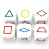 Grand dé à jouer formes géométriques couleurs