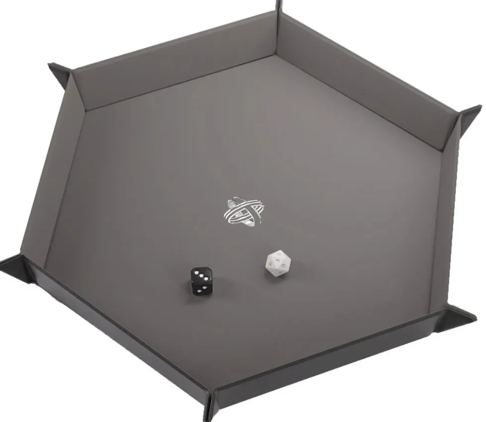 Grande piste de dés hexagonale magnétique 27 x 27 cm
