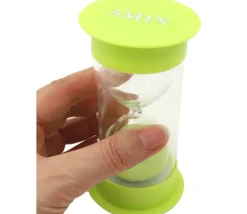 Grand sablier 5 minutes très lisible - VERT - 12 cm GM
