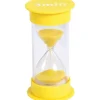 Grand sablier 3 minutes très lisible - JAUNE - 12.5 cm GM