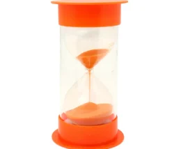 Grand sablier 90 secondes très lisible - ORANGE - 12 cm GM