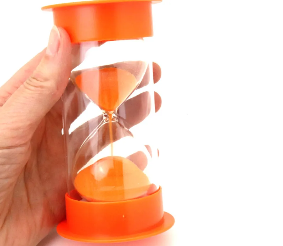 Grand sablier 90 secondes très lisible - ORANGE - 12 cm GM