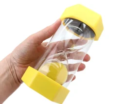 Grand sablier super lisible 1 minute - JAUNE - 16 cm MAXI