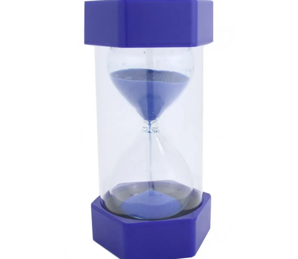 Grand sablier super lisible 5 minutes - BLEU - 16 cm MAXI