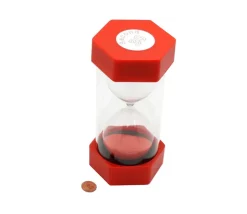 Grand sablier super lisible 30 secondes - ROUGE - 16 cm MAXI