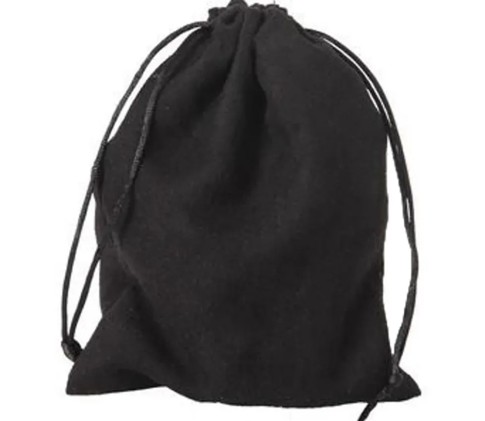 GRAND Sac velours NOIR taille M 200 x 150 mm