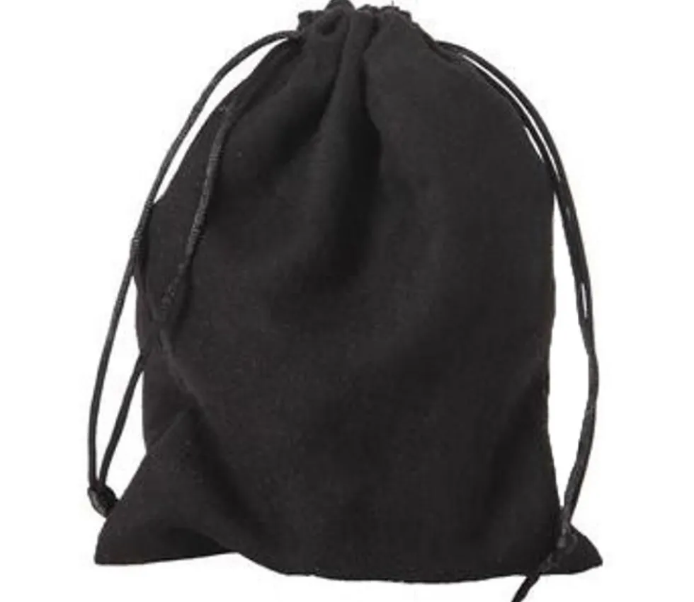 GRAND Sac velours NOIR taille M 200 x 150 mm