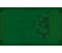 Grand tapis Belote 100 x 60 cm pour jeu Vert Classique + grille points