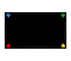 Grand tapis Meeple noir Multijeux 100 x 60 cm