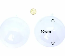 5 grosses Boules 10 cm plastique cristal à remplir et suspendre