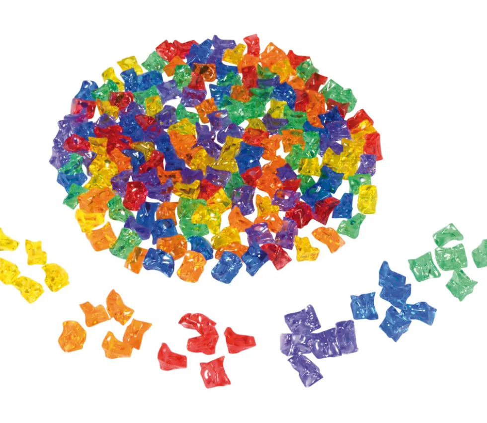 180 grosses pépites gems translucides colorées