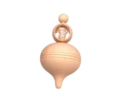 Grosse toupie bois brut avec lanceur ficelle 10.7 cm