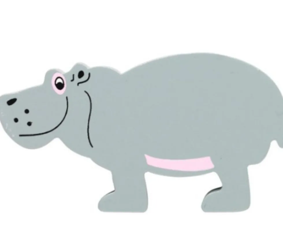 Hippopotame en bois 50 x 90 x 15 mm