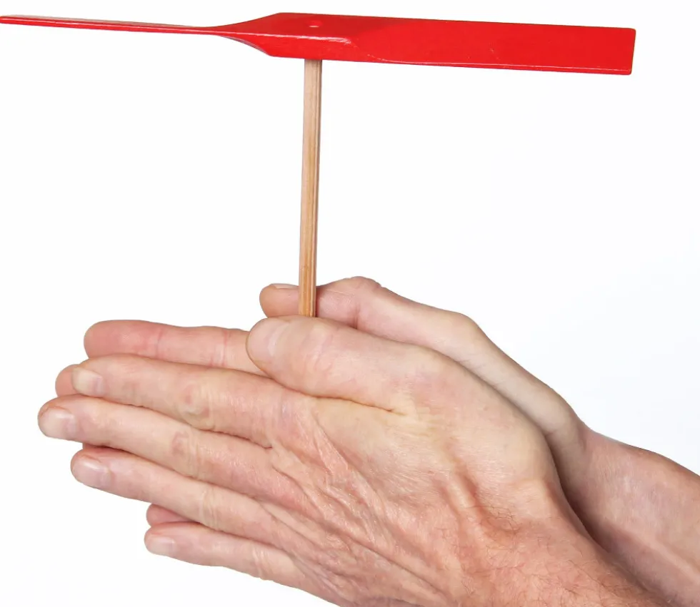 Hélice volante en bois 20 cm