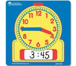 Horloge effaçable apprentissage heure affichage cadran et digital