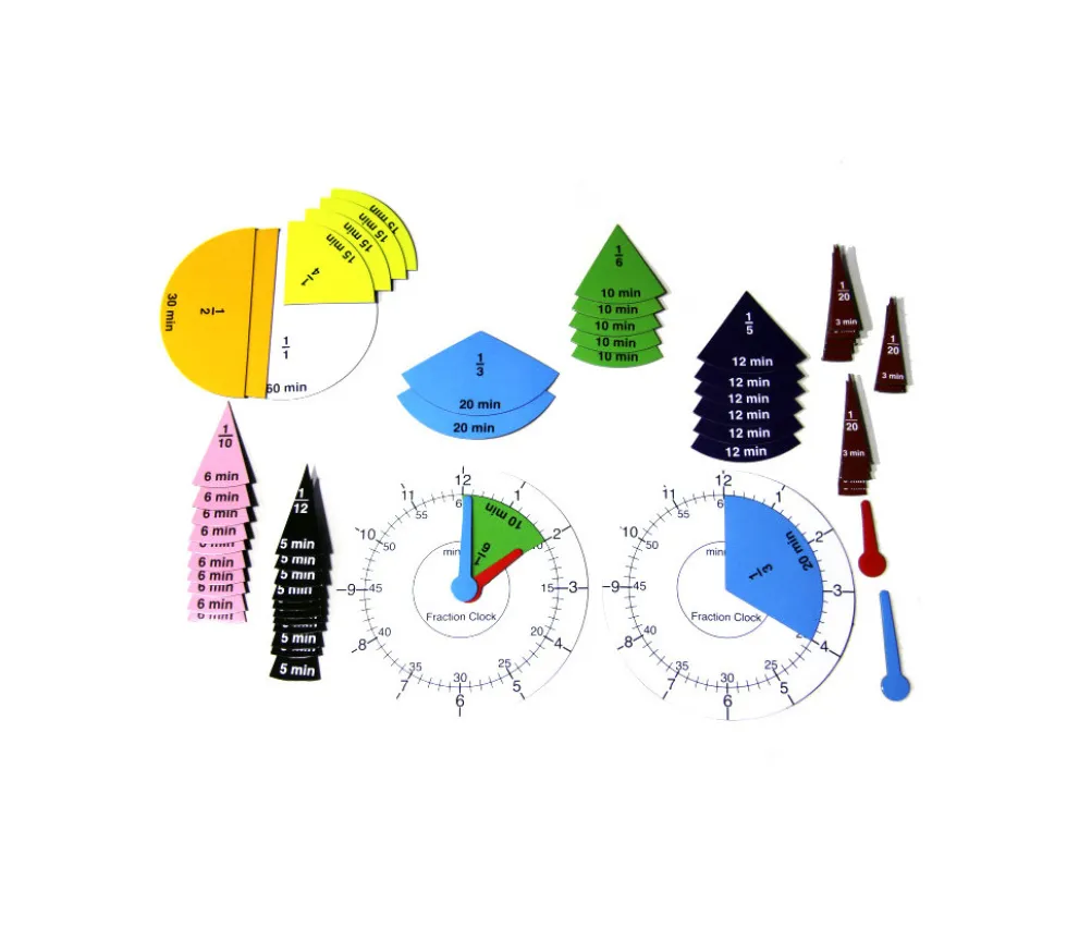 Horloges apprentissage 48 portions minutes et fractions magnétiques
