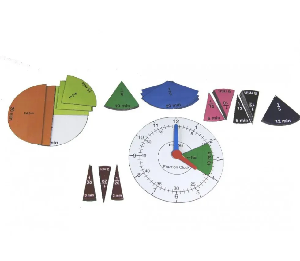 Horloges apprentissage 48 portions minutes et fractions magnétiques