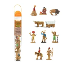 Indiens et cow-boys : 11 figurines de jeu