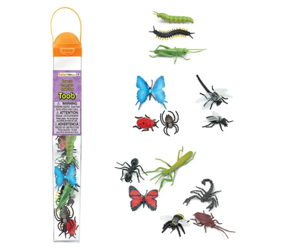 Insectes 5/6 cm : 14 figurines dans un tube