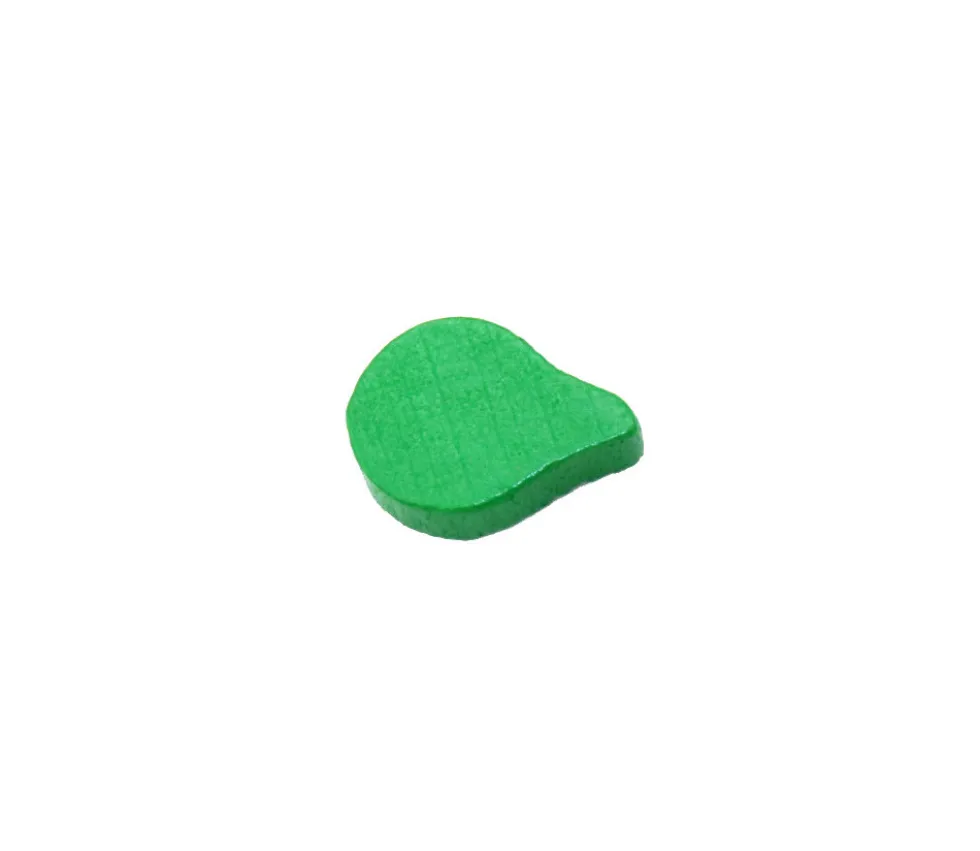 Jeton feuille goutte verte -14 x 10 x 4 mm