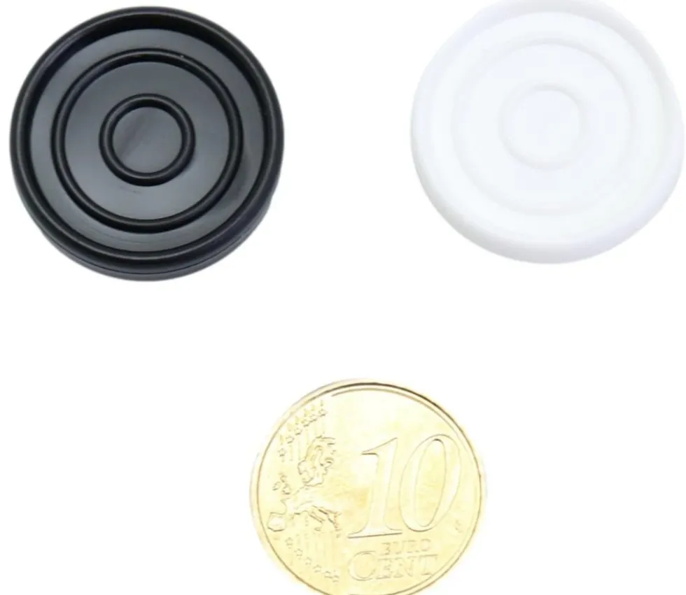 Jeton jeu noir ou blanc plastique Ø 2.3 cm modèle B à l'unité