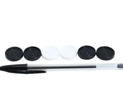 Jeton jeu noir ou blanc plastique Ø 2.3 cm modèle B à l'unité