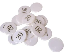 Jeton numéroté nacré 32 mm numéro 20