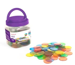 200 jetons 4 cm de jeux translucides