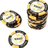 20 Jetons de poker crown argile valeur 1000 - 14 gr