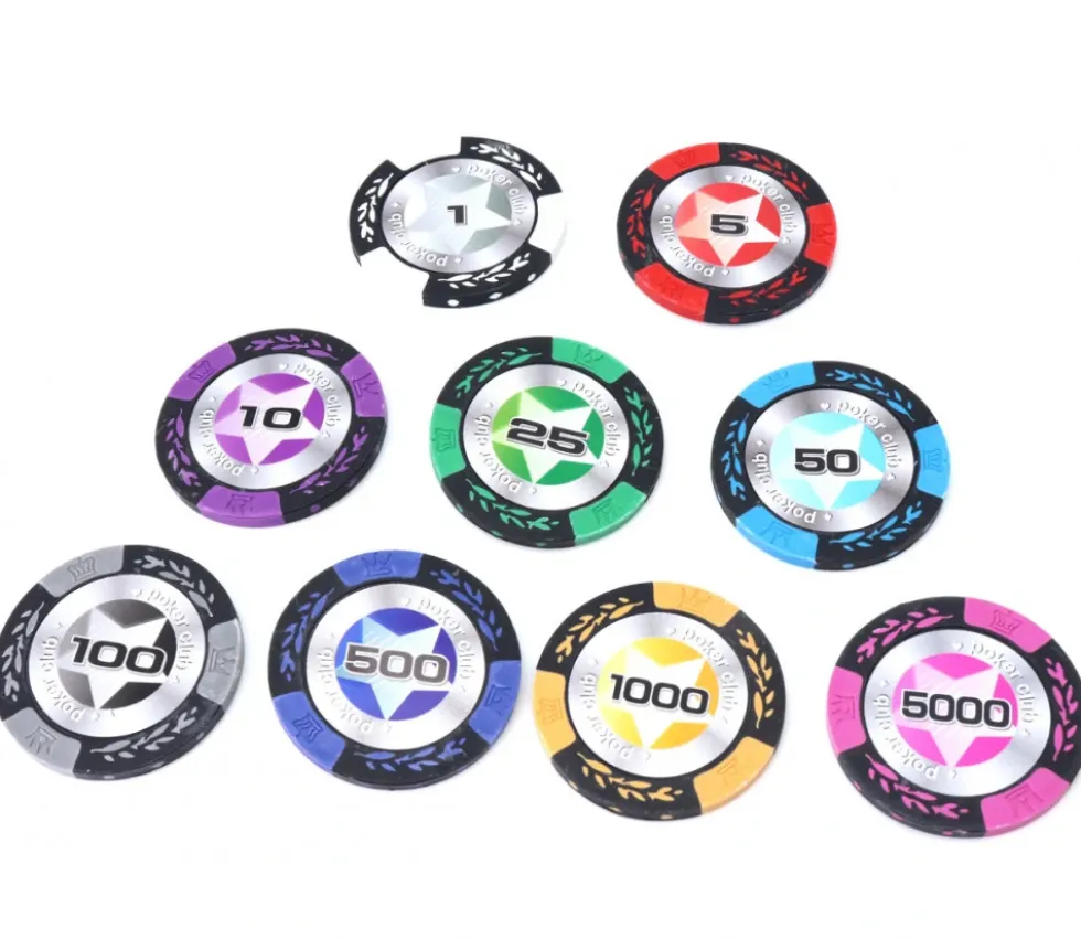 20 Jetons de poker crown argile valeur 25 - 14 gr