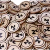500 jetons en bois 2 € - 2.5 cm