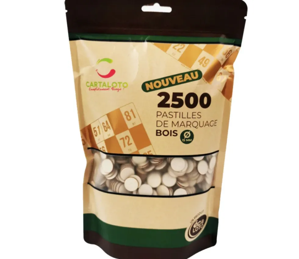 2500 Jetons en bois 1.5 cm jeux - loto - bingo - loisirs créatifs
